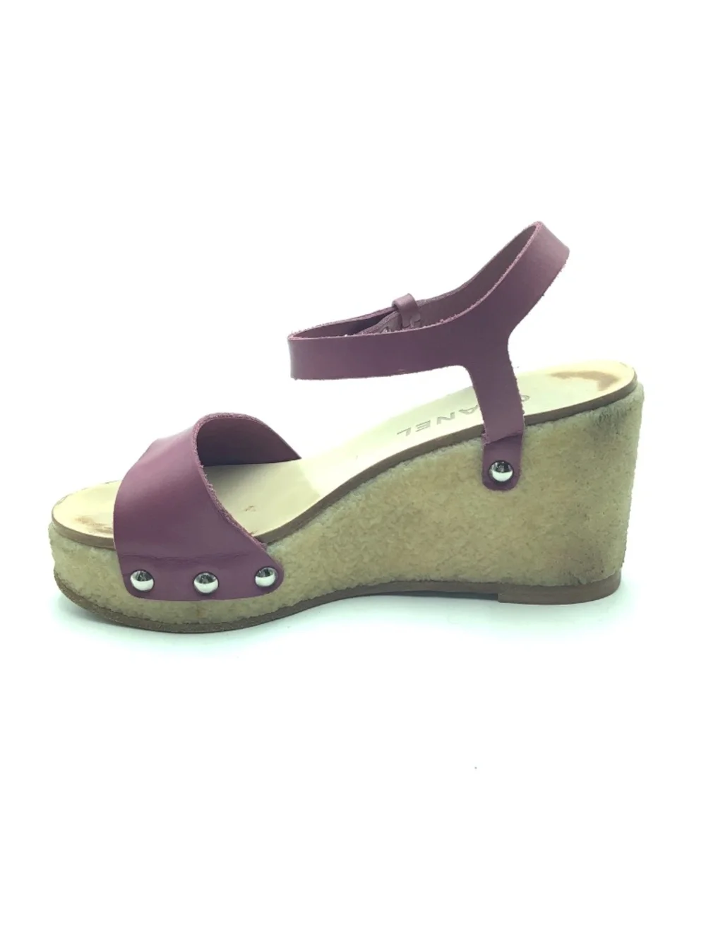 Chanel Leather Platform Sandals Size: 7 / IT 37